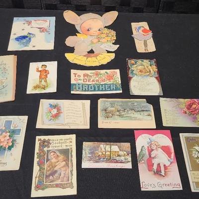 Antique And Vintage Holiday Postcards, Scripture Cards, Etc