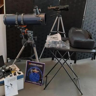 Celestron AstroMaster 130EQ Newtonian Reflector Telescope. And Travel Telescope