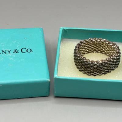 Tiffany & Co. Sterling Silver Mesh Ring