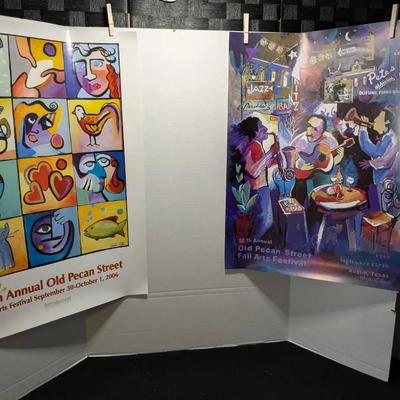 Austin Pecan Street Festival Posters, Signed by Artist Cullen 