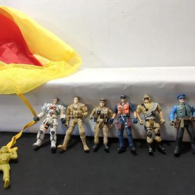 Mixture Of Possible GI Joe Figures Incl Military Spaceman Police 