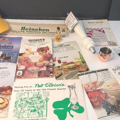 Cocktail Recipes & Wine guide; Mr. Pickwick;  "Grits" Hat; Mini Copper Mug, Etc 