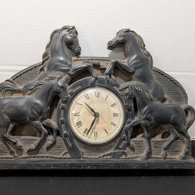 Molded Horse Clock