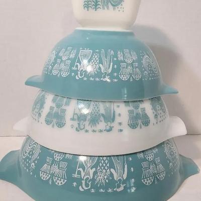 Pyrex Turquoise 4 Piece Set