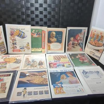 Advertisements Possibly From 1950's For Coca-Cola Planters Peanuts Jello Lustra Cream