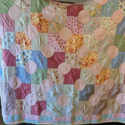 Quilt 84" X 72" Handmade 