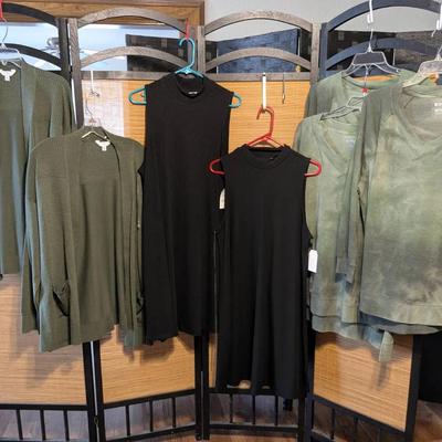 XL and Plus-Size Long Sleeve V-Necks, Sweaters and Sweater Dresses, All New with Tags