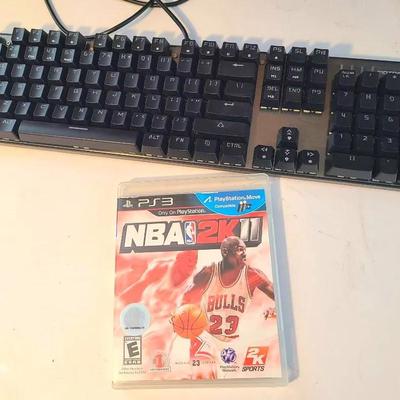PS3 NBA 2K11 Game, And Motospeed Gaming Keyboard
