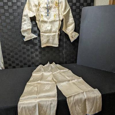Asian Dragon Embroidered Outfit  Youth Size 