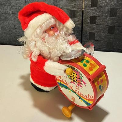 Vintage Marching Santa with Drum (not tested)
