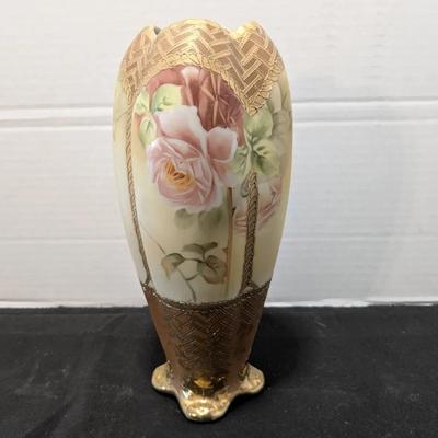 Antique Nippon hand-painted porcelain vase 