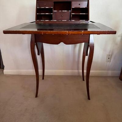 Louis XV Style Capuchin Bureau Desk (Tilting Desk) In Cherry (?) With Secret Compartment And Lock