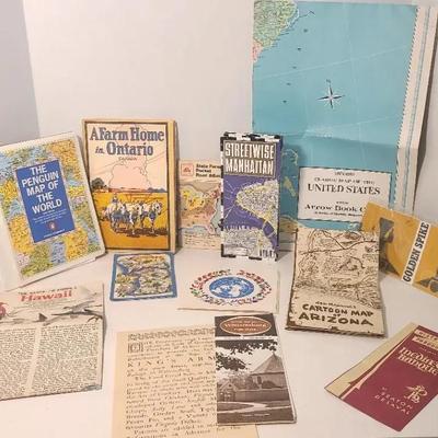 Vintage Maps And Travel Brochures, & 1955 United Nations Card