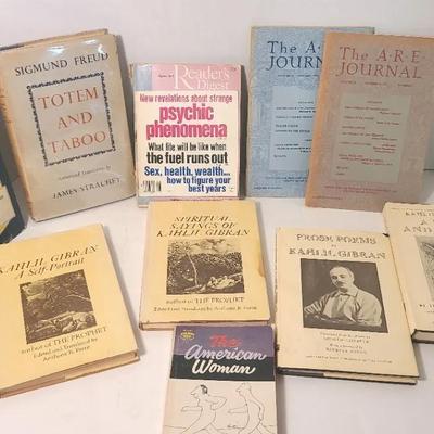 Kahlil Gibran, Norman Vincent Peale, Freud, Psychic Journals, Etc