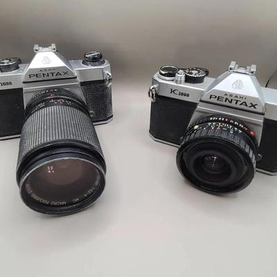 2 Vintage Asahi Pentax Cameras