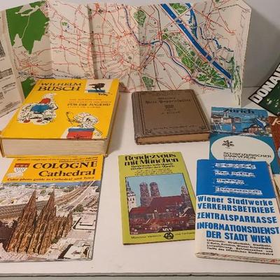 Vintage German Books, & Austrian, Swiss And German Maps And Tour Books