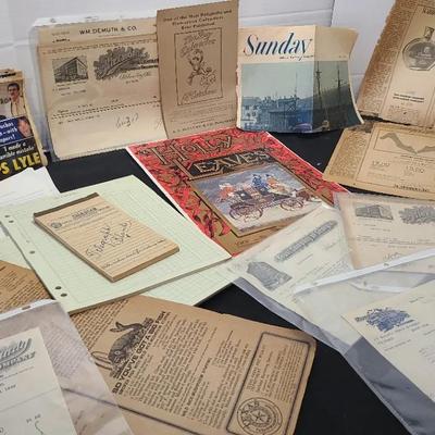 Vintage Ephemera: Antique Telegraph Blanks & Corporate Receipts,