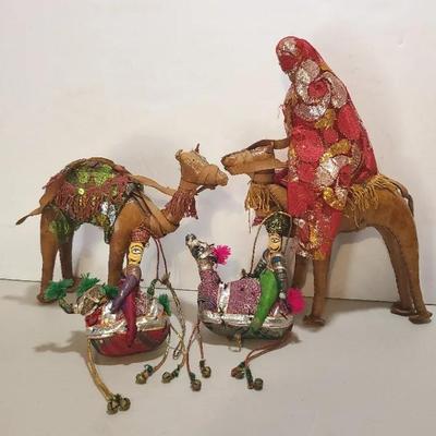 Leather Camels (vintage) and Fabric Ornaments (newer)