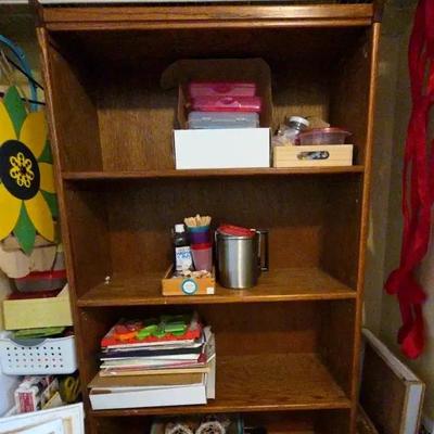 4-Shelf Wooden Bookcase