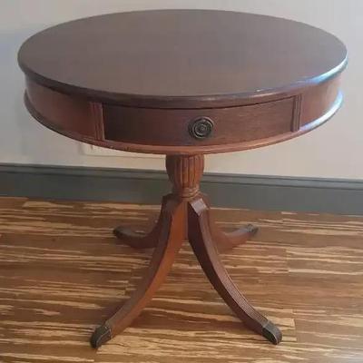 Vintage Duncan Phyfe–Style Drum Table