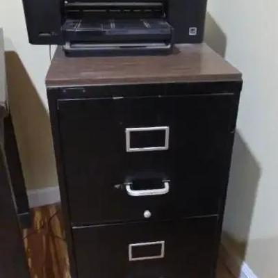 HP Photosmart Plus Wireless ePrint with Two-Drawer File Cabinet