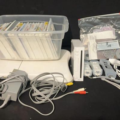 Nintendo Wii Console with Games, Controllers, Nunchucks, Wii Fit Board & Accessories