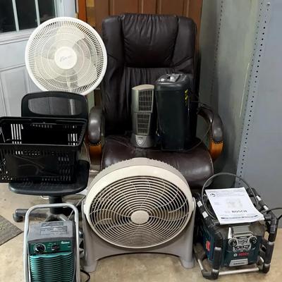 Rolling Office Chairs, Bosch Jobsite Radio Subwoofer, Fans, Heater & More