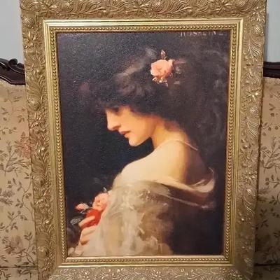 “Portrait of Rosaline” Framed Print by British Artist