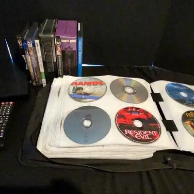 Samsung Blu-ray Player with Remote & DVD Collection