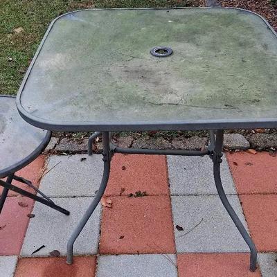 Metal Patio Tables with Glass Tops – Square & Round