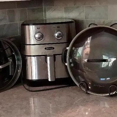 Bella Air Fryer with Calphalon 7qt & 12" Pots