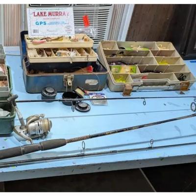 Fishing Collection Featuring Shakespeare Rods, Reels & Tackle Boxes
