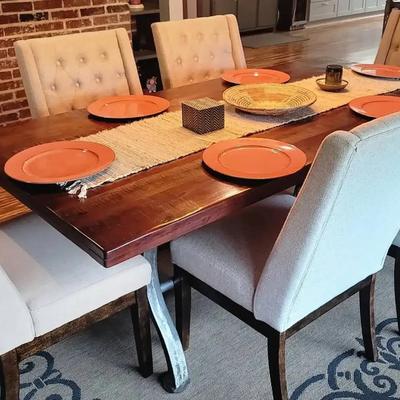 Ashley Furniture Ranimar Dining Table & 6 Upholstered Chairs
