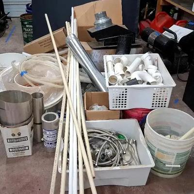 Plumbing Supply Lot Featuring PVC Pipe & Fittings