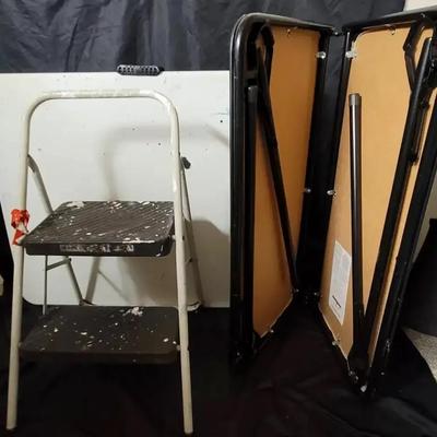 Craft Table, Card Table, and Step Stool