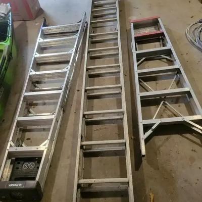 Set of Three Aluminum Ladders