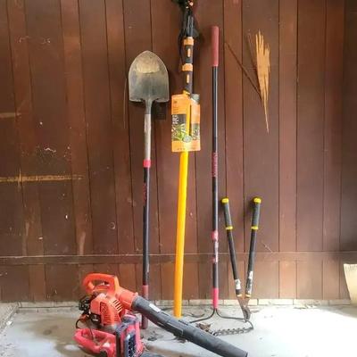 Yard Tools with Chainsaw and Leaf Blower