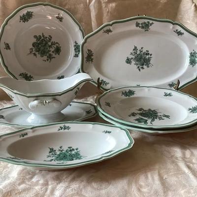 Rosenthal Bavaria “Chippendale” Green Floral Porcelain Dinnerware – Germany
