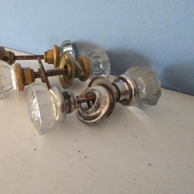 Glass Door Knobs x 3