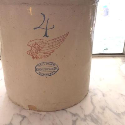 Redwing Stoneware Crock 4 Gallon 