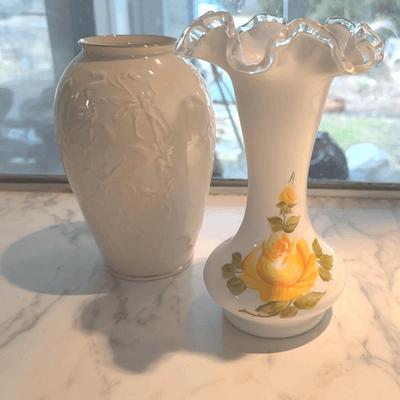 Lenox and Fenton Vases