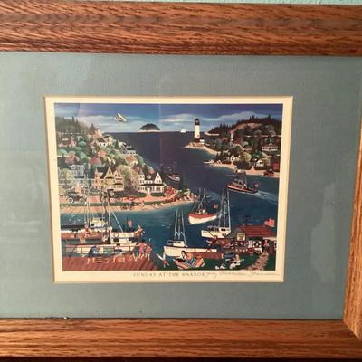 Judy Wickersham Schauermann "Sunday at the Harbor" Pencil Signed 
