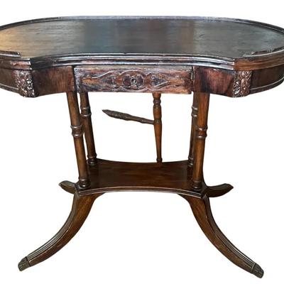 19th-century Kidney-Shaped Writing or Dressing Table