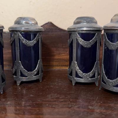 Cobalt Blue S&P Wrapped in Silver Plate