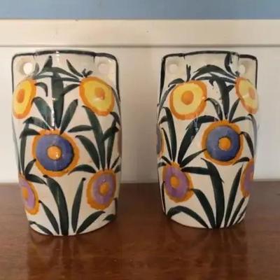 "Schramberger Majolika-Fabrik Vases