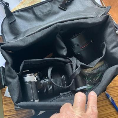 Minolta film camera with two lenses 