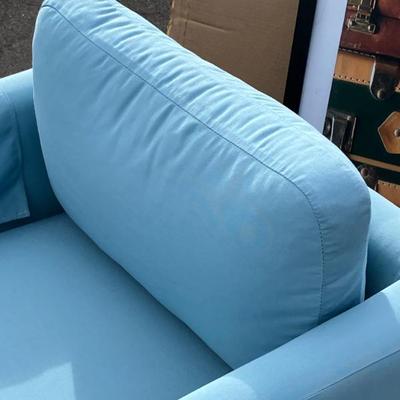 Sale Photo Thumbnail #126: Originally fabricated in Italy reupholstered in indestructible Sunbrella fabric. Clean modern design chair. 
