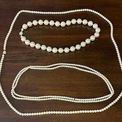 Faux Pearl Necklace Assorted Set 