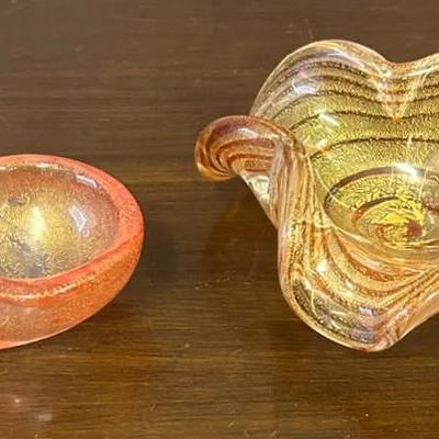 Carnival Glass Seashell & Clover 