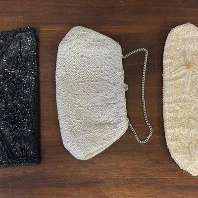 Three Beaded Clutch Handbags